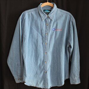 Creative Memories Ladies Denim Long Sleeve Shirt Large NEW